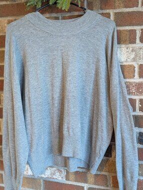 A New Day Mock Neck Knit Pullover Sweater Heather Gray - Women’s Size L - EUC